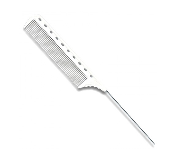 Extra Long Tail Comb Fine Teeth-White