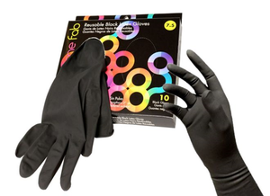 Black Latex Gloves 10Pcs