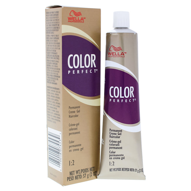 WELLA Color Perfect 4RV Medium Red Violet Brown Permanent Creme Gel Haircolor