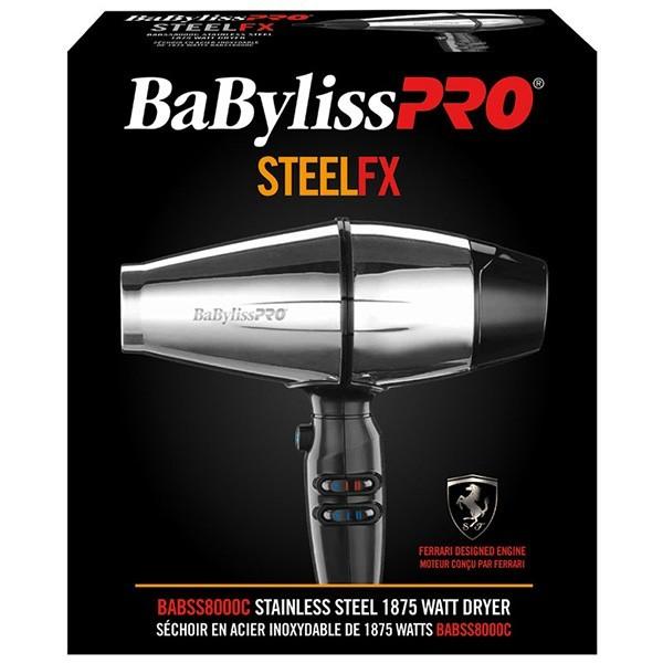 PRO STEELFX Stainless Steel Hairdryer - BABSS8000C