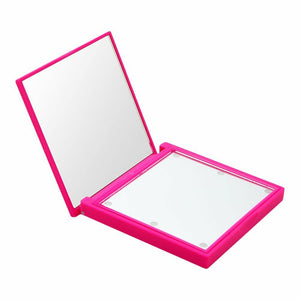 LED Lights Compact Mirror Fuschia (Soft Touch)