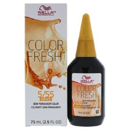 Color Fresh Cool 5/55 Light Brown/Intense Red Violet Hair Color